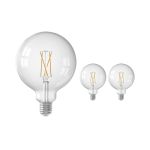 Multipack 3x Calex Smart Tuya Wifi E27 Globe Filament 7.5W 1055lm - 818-830 Tunable White | Dimmable - Replaces 75W 