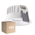 Multipack 10x Ledvance LED  SPOT FIX Aluminium  8W 680lm 36D - 930 Warm White | Cutout 68mm - IP44 - Best Colour Rendering -  Dimmable