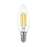 Eglo LED Candle E14 Filament Clear 2.2W 470lm - 830 Warm White | Replaces 40W