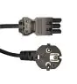 Noxion GST - Compatible Supply Cable Black - Female + Schuko Europlug - 2m - 3 pole 1,5mm2