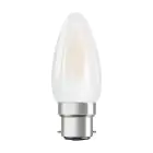 Osram LED B22D Candle Filament Frosted 4W 470lm - 827 Extra Warm White | Replaces 40W
