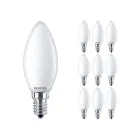 Multipack 10x Philips Corepro LED Candle E14 Frosted 2.2W 250lm - 827 Extra Warm White | Replaces 25W