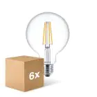 Multipack 6x Philips MASTER Value LED Globe E27 120mm Filament Clear 5.9W 806lm - 927 Extra Warm White | Best Colour Rendering - Replaces 60W