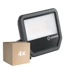 Multipack 4x Ledvance LED Floodlight Aluminium Black 41W 6000lm 100D - 865 Daylight | IP66 - Symmetrical