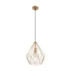 Eglo Pendant Carlton Steel Copper | IP20 - Suitable for 1x E27 